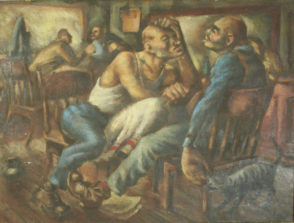 Untitled - Men in Bar with Cat