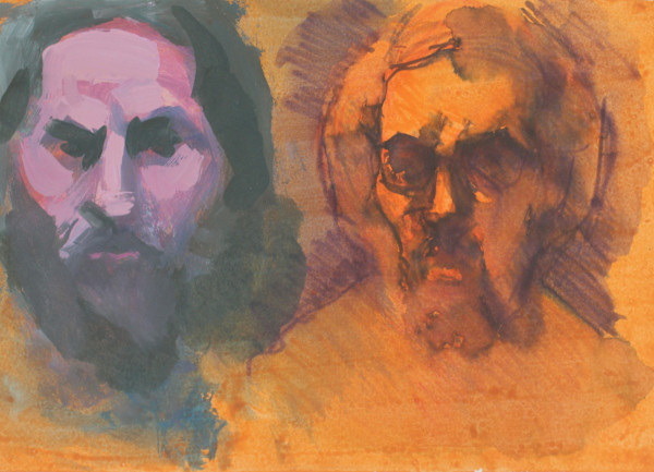 Untitled - Mysterious Double Self Portrait by Leopold Segedin, Image 1.