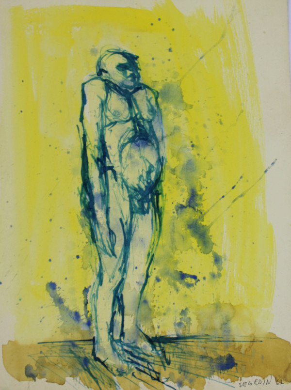 Untitled - Nude Male by Leopold Segedin
