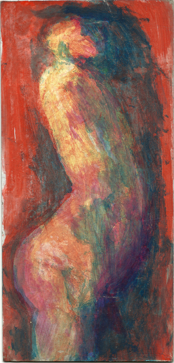 Untitled - Nude Male Figure From Side (c1962) by Leopold Segedin
