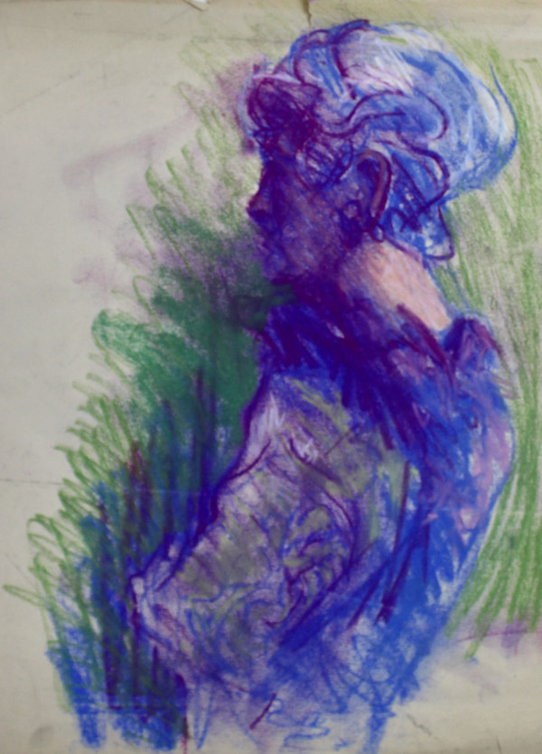 Untitled - Portrait of Old Woman (c1965) by Leopold Segedin