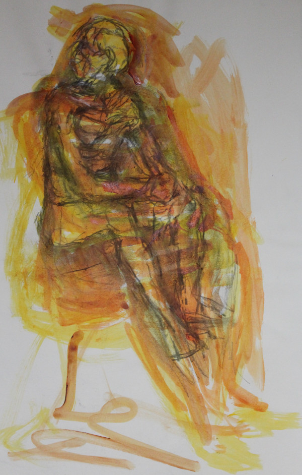 Untitled - Seated Figure (c1995) by Leopold Segedin