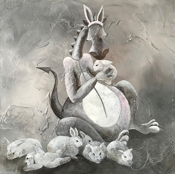 BUNNIES MAKE ME HAPPY. by JACINTHE LACROIX. MASTER SCULPTOR AND ARTIST