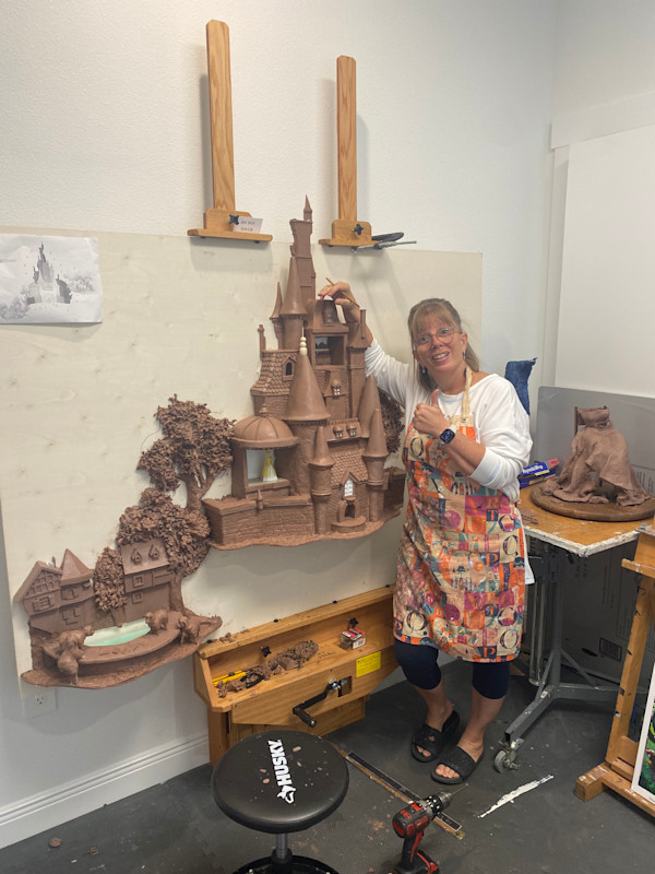 ECHOES OF BEAUTY AND THE BEAST. BRONZE WALL RELIEF SCULPTURE. APPROUVED TO SCULPT by JACINTHE LACROIX. MASTER SCULPTOR AND ARTIST, Image 2.