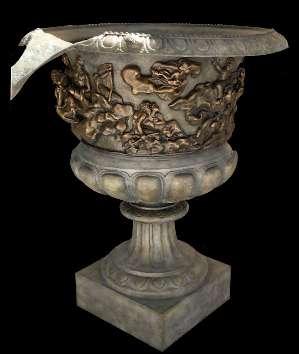 URN-COUNSEL OF THE GODS by JACINTHE LACROIX. MASTER SCULPTOR AND ARTIST