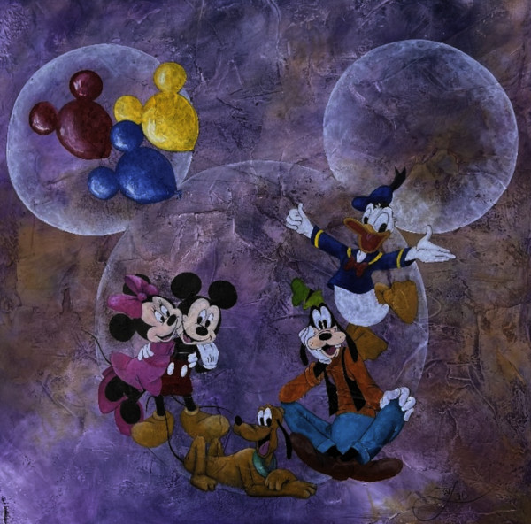 MICKEY AND FRIENDS BALLOONS (FAB 5) by JACINTHE LACROIX. MASTER SCULPTOR AND ARTIST, Image 1.