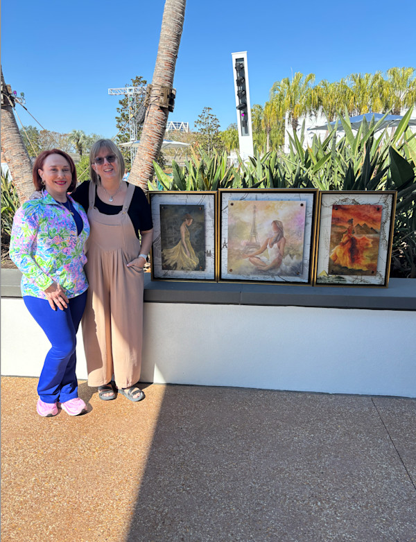 ELYSIAN FLAMES IN THE DESERT PAINTING PLUS UNDER SHOWING  THE MAP OF EGYPH by JACINTHE LACROIX. MASTER SCULPTOR AND ARTIST, Image 3.