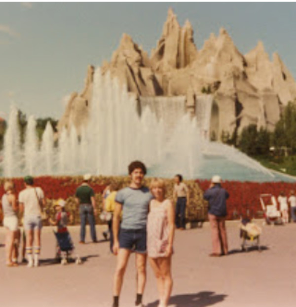 Marc and Jacinthe at Disney 45 years ago in 1981 on their Honnymood by JACINTHE LACROIX. MASTER SCULPTOR AND ARTIST, Image 1.