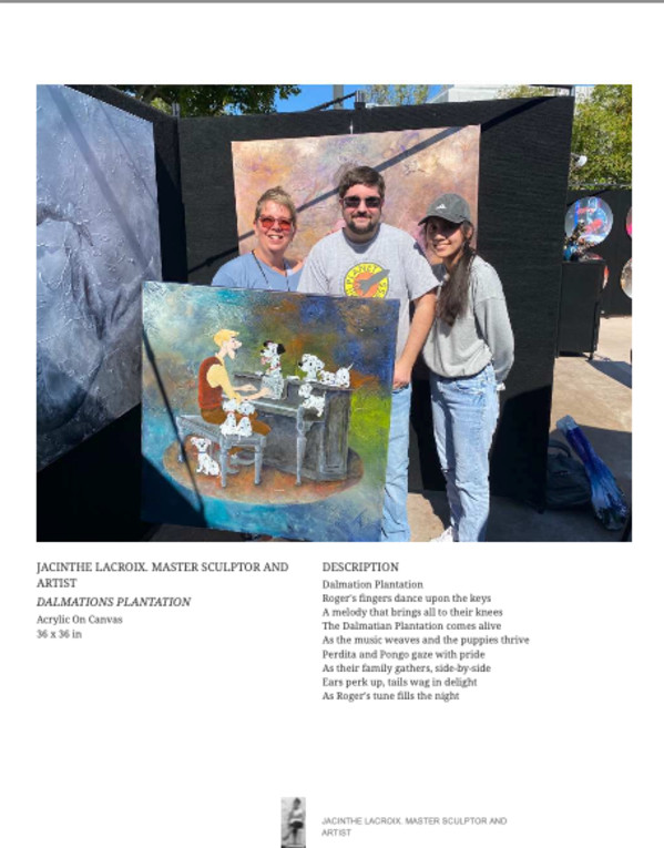 JACINTHE LACROIX. MASTER ARTIST AND SCULPTOR. EPCOT FESTIVAL ART THE ART MASTER PHOTOS by JACINTHE LACROIX. MASTER SCULPTOR AND ARTIST, Image 1.