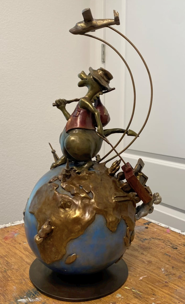 Globe Trotter Travelling Dragon. by Jacinthe Lacroix