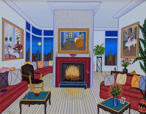 Interior with van Gogh