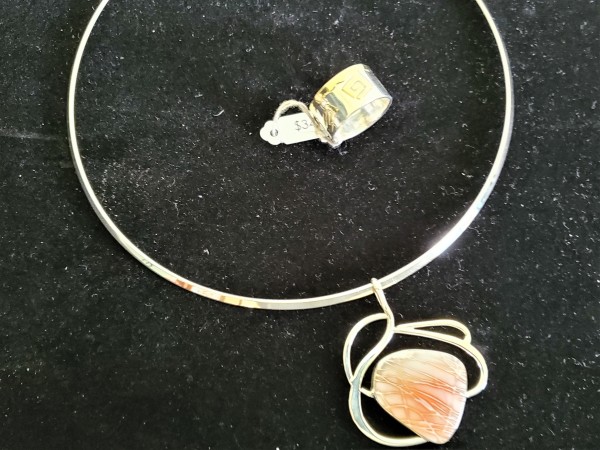 JEWELRY  -  Vagner Gold/Silver Ring & Aune Stone/Silver Necklace