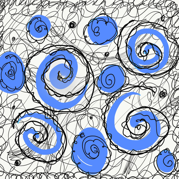 Blue Doodles, Image 1.