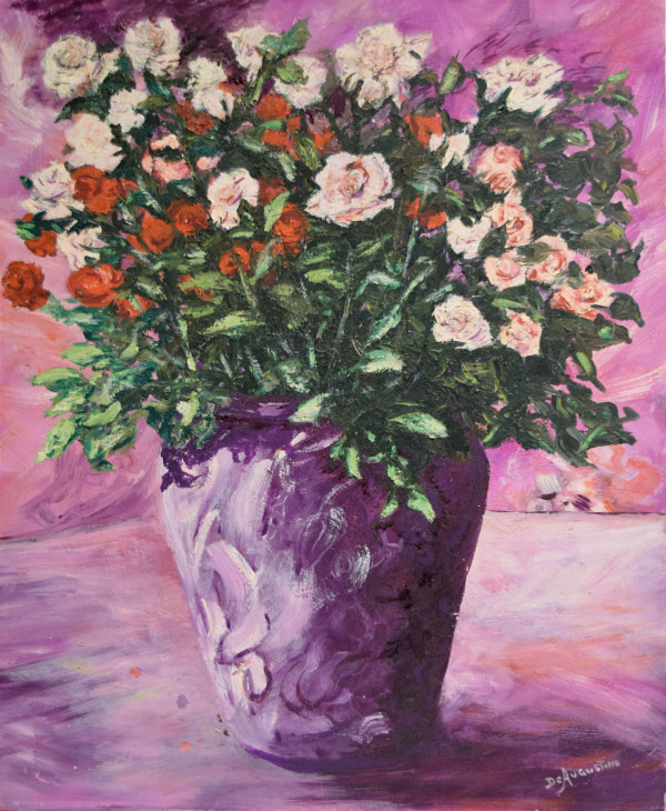 Purple Flower Pot by D.C. Augustine