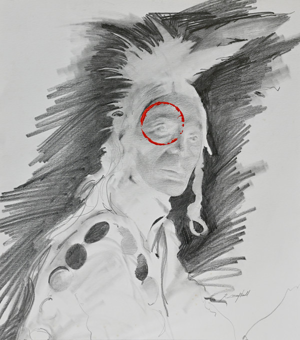 Untitled (Red Circle) by P. Campbell
