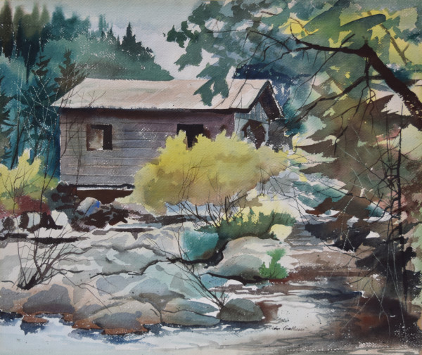 Barn and Creek by John Gallucci