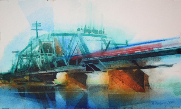 Green RR  Bridge by Donald Stoltenberg