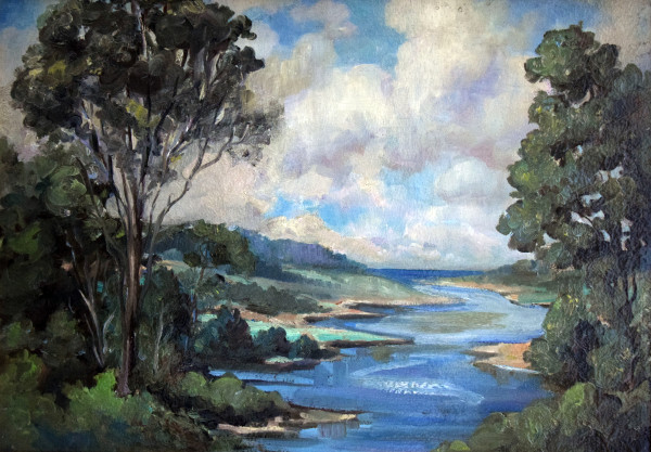 River Scene by Frederick Mortimer Lamb