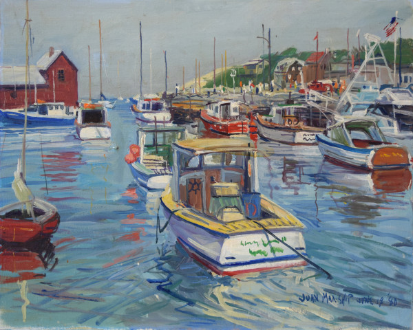 Boats in Rockport Harbor by John Manship