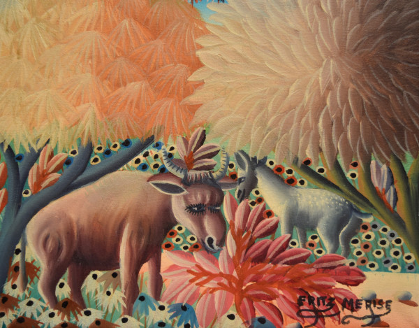 Oxen and Mule by Fritz Merise