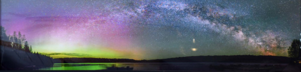Milky Way with Aurora Borealis by Darryl VanGaal
