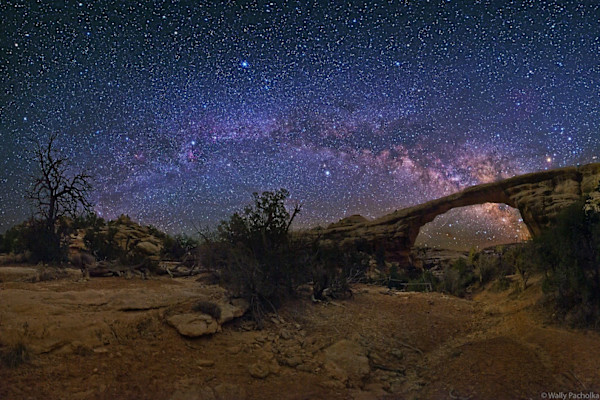 Natural Bridges at Night by Wally Pacholka