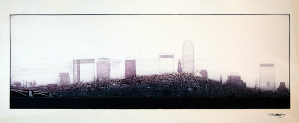 Untitled (Boston Skyline) by Donald Stoltenberg