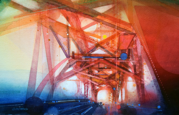 Bridge Painting by Donald Stoltenberg