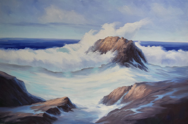 Seascape, Crashing Waves by Unknown