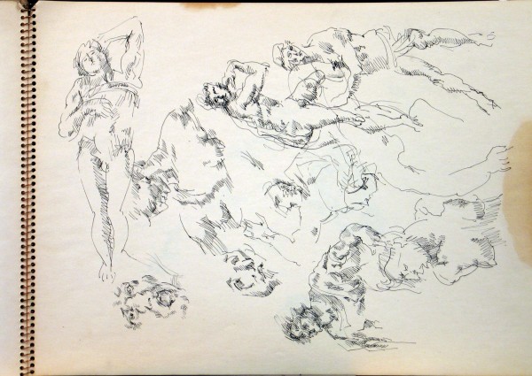 Sketch Book #1906 [1944] Early Ink Drawings by Rosemarie Beck (Rosemarie Beck Foundation)