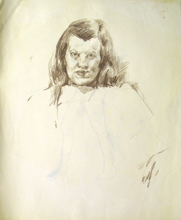 Portfolio #1952 Early Drawings [1940s] Self Portraits, Figures