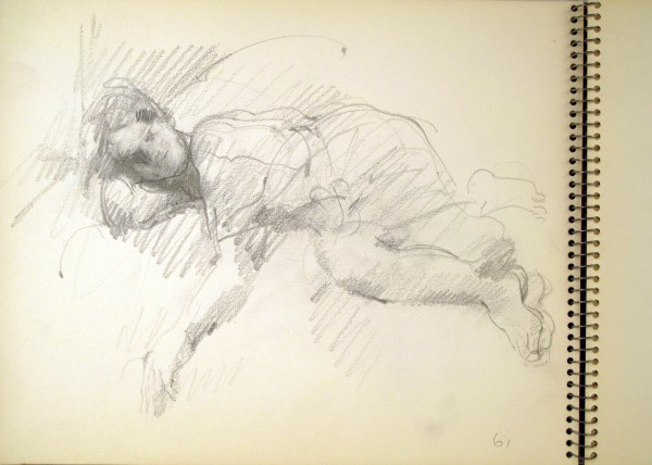 Sketchbook #2003, 10x8" [1961] pencil sketches of figures