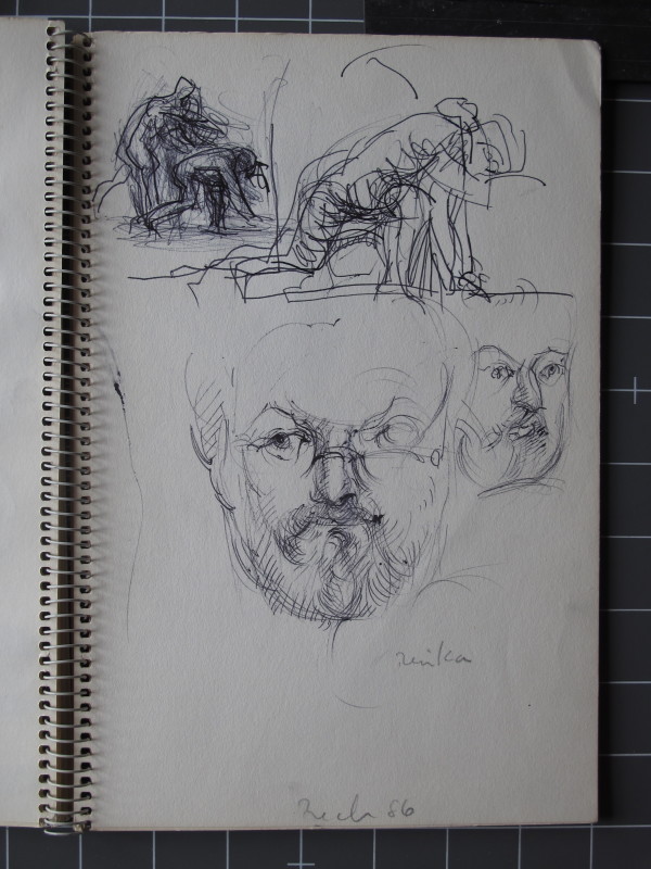 Sketchbook #2083 Royaumont, Resika, Atalanta [1985-1986] pencil and ink, 10.5x6.75"