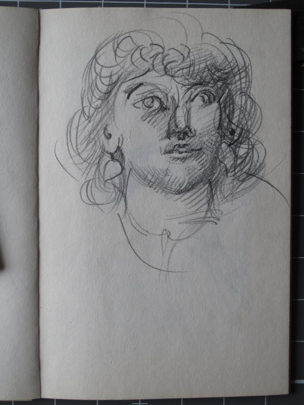 #2076 Sketchbook [1983] ink and pencil watercolor, 9.25x5.75"
