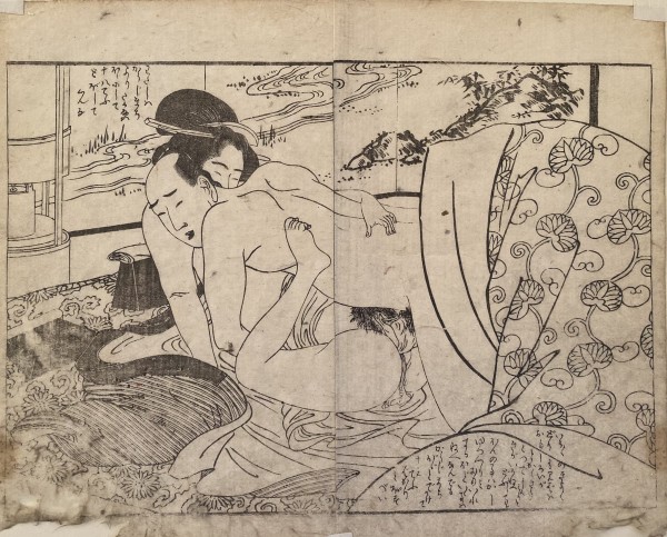 black and white love scene