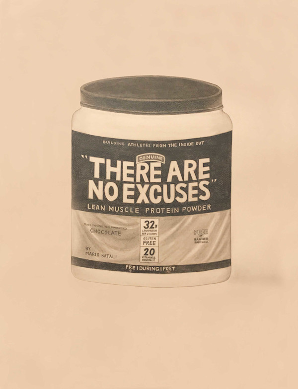 "There Are No Excuses" Protein Powder by Mario Batali, Chef (Muscle Milk)