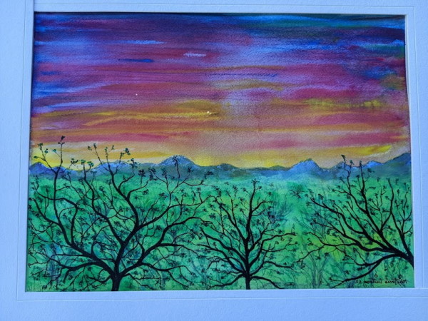 Arizona Sunset by Marjorie  Cutting