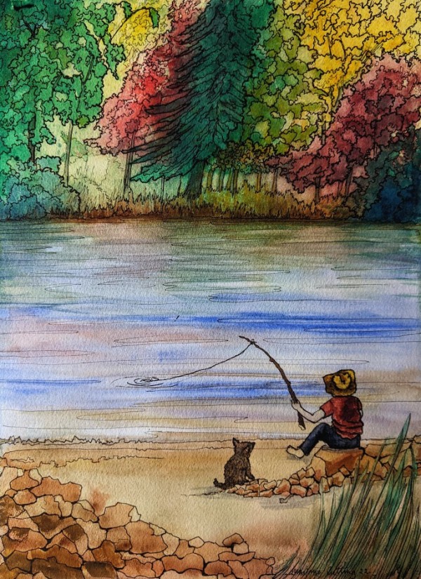 Gone Fishing by Marjorie  Cutting