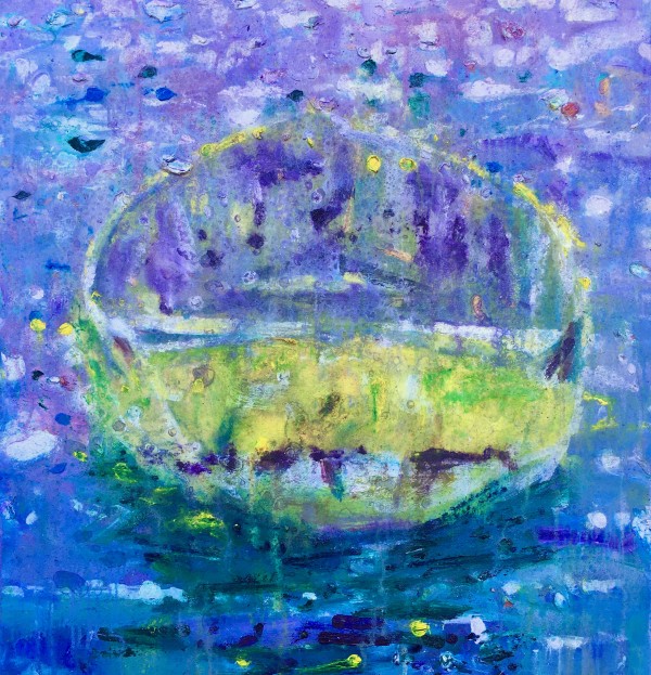 30.  Yellow Boat against Purple by Stephen Bishop