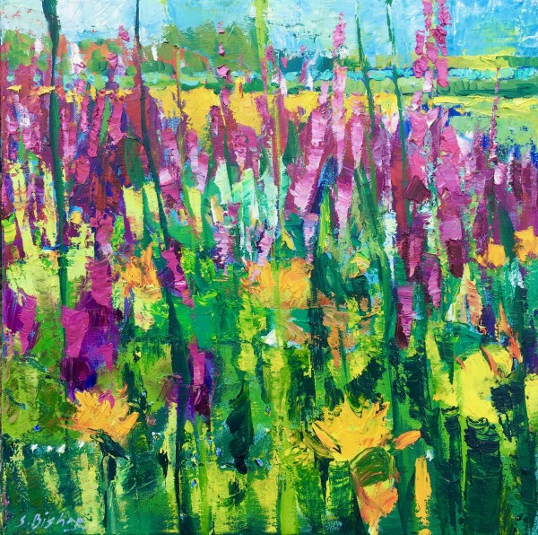 Foxgloves and Dandylions by Stephen Bishop, Image 1.