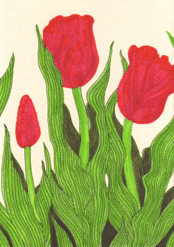 Red Tulips by Katherine S. Faber