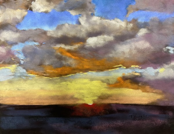 Dawn after Dark Original Pastel Painting by T Kurtz