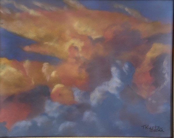 Sunset Elevation original pastel by T Kurtz
