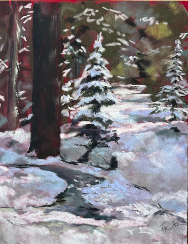 Road Side Glimpse Original pastel unframed by T Kurtz