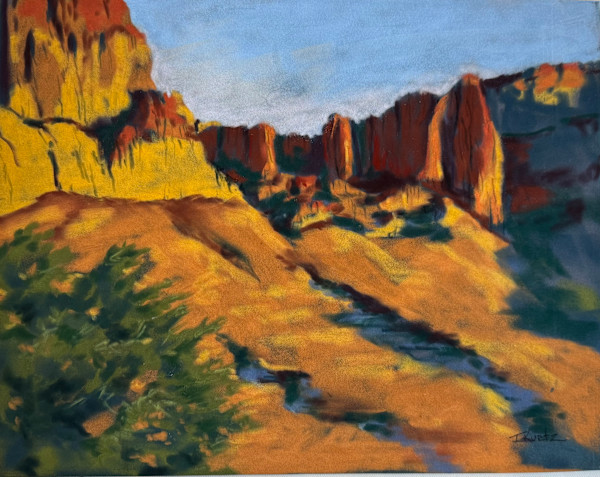 Waning Drama original pastel unframed by T Kurtz