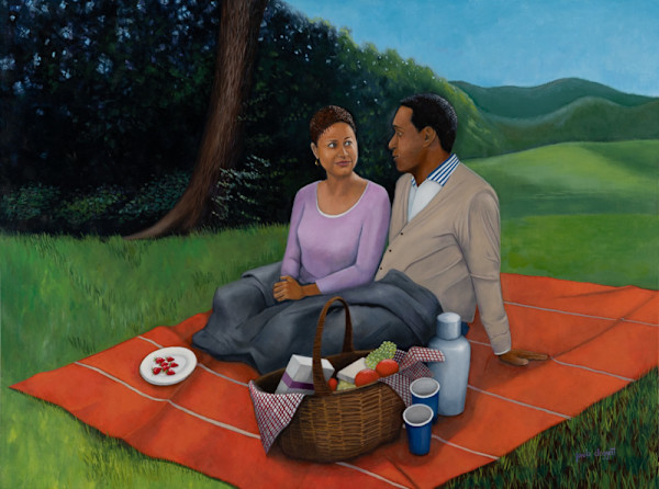 Spring Picnic by Paula Cleggett