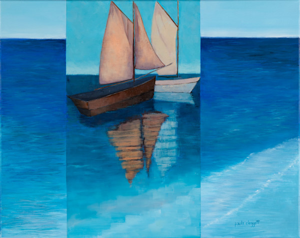 Peach Sails by Paula Cleggett