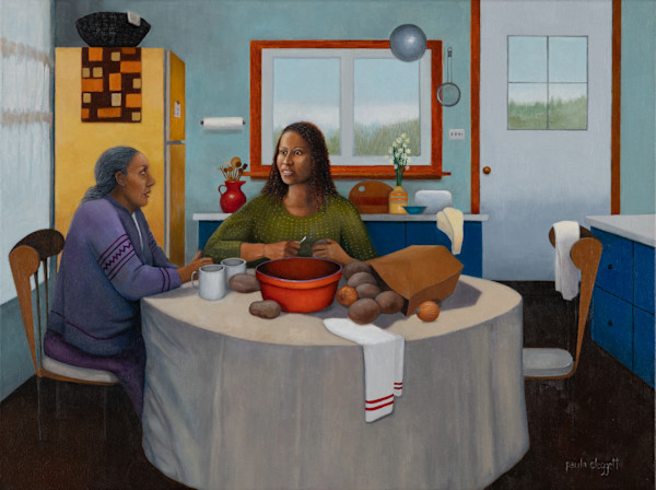 Peeling Potatoes by Paula Cleggett