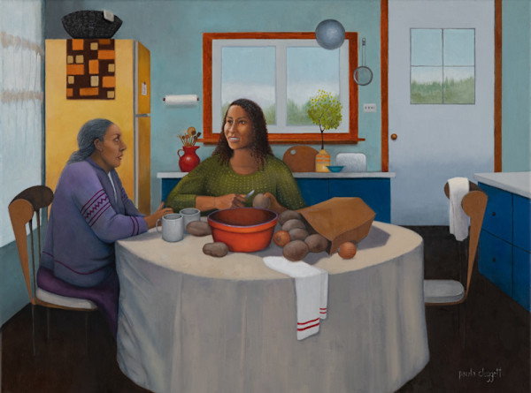 Peeling Potatoes by Paula Cleggett