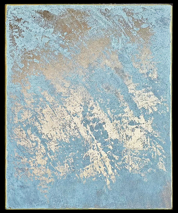White Gold Abstraction 2 by April Popko